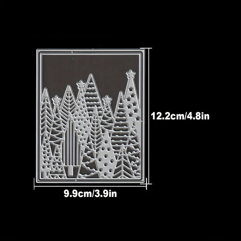 Lapoo Christmas Metal Cutting Die for Scrapbooking, 3D Backgrounds Frame New Cutting Dies DIY Album Card Making Decor Paper Metal Die Cuts Party Wedding Decorations (Tree 4.8 x 3.9 in) - Image 2